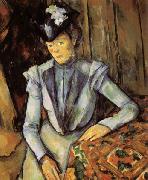 Paul Cezanne Ld Dame en bleu oil painting